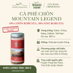 Cà Phê Chồn Cao Cấp Mountain Legend - 10% Real Civet Robusta & 90% Selected Beans Fine Robusta Coffee - Lon 200gr (Hạt/Bột) - Ảnh 2