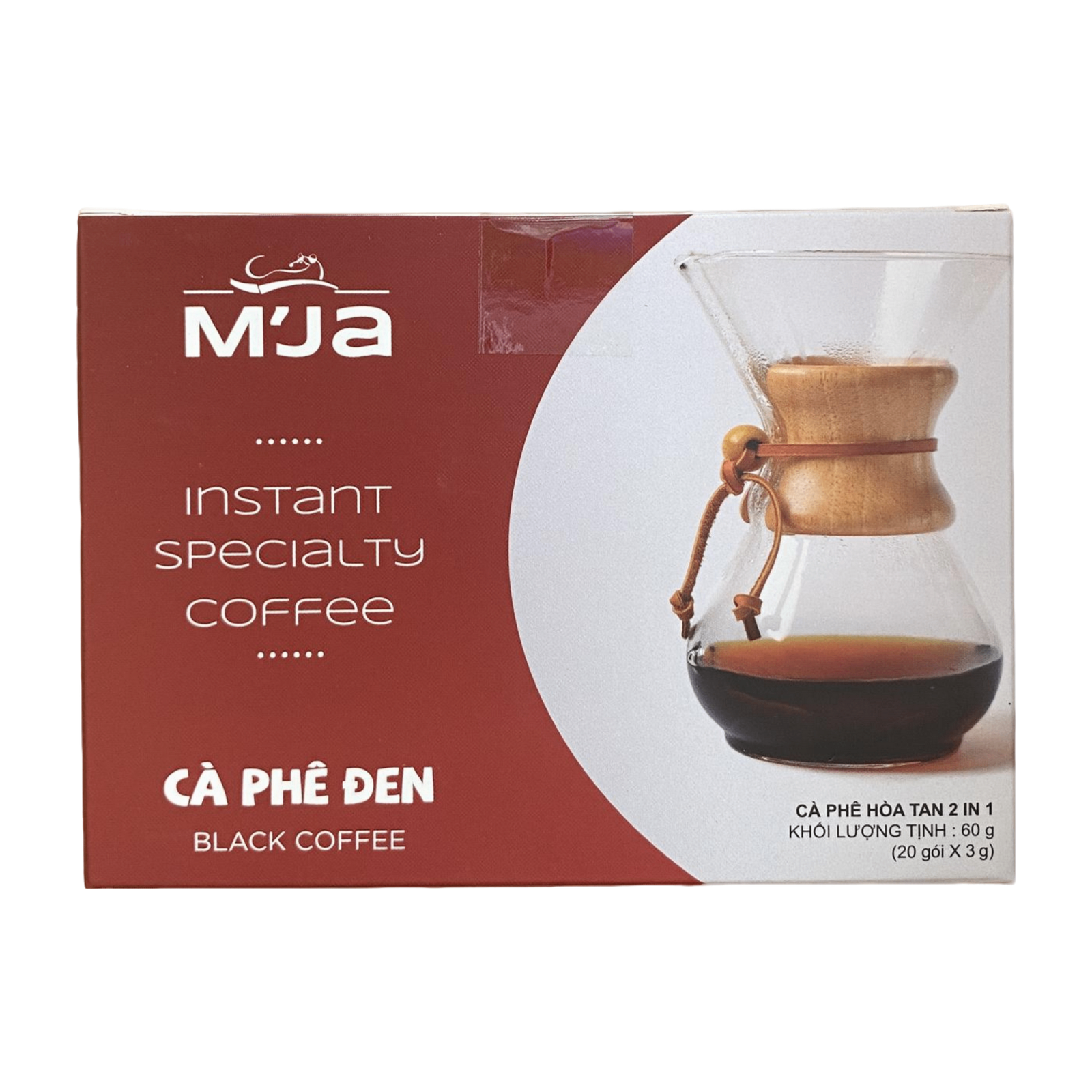 mja_black_60g_1.png Cà Phê Đen Hòa Tan M'JA (Black Instant Coffee) 60g - Vị Cà Phê Đậm Đà Mạnh Mẽ - Ảnh 1