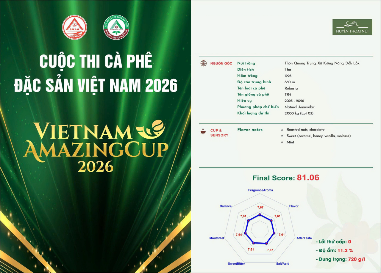 Cà Phê Đặc Sản Dạng Viên Nén Cao Cấp Fine Robusta M'JA - Đạt chuẩn SCA 80+ - Hạt Tuyển Chọn - 100% Robusta - Hộp 60g 2 robusta